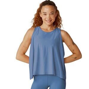 Beyond Yoga Featherweight Flutter Tank Sky Blue Heather Size S